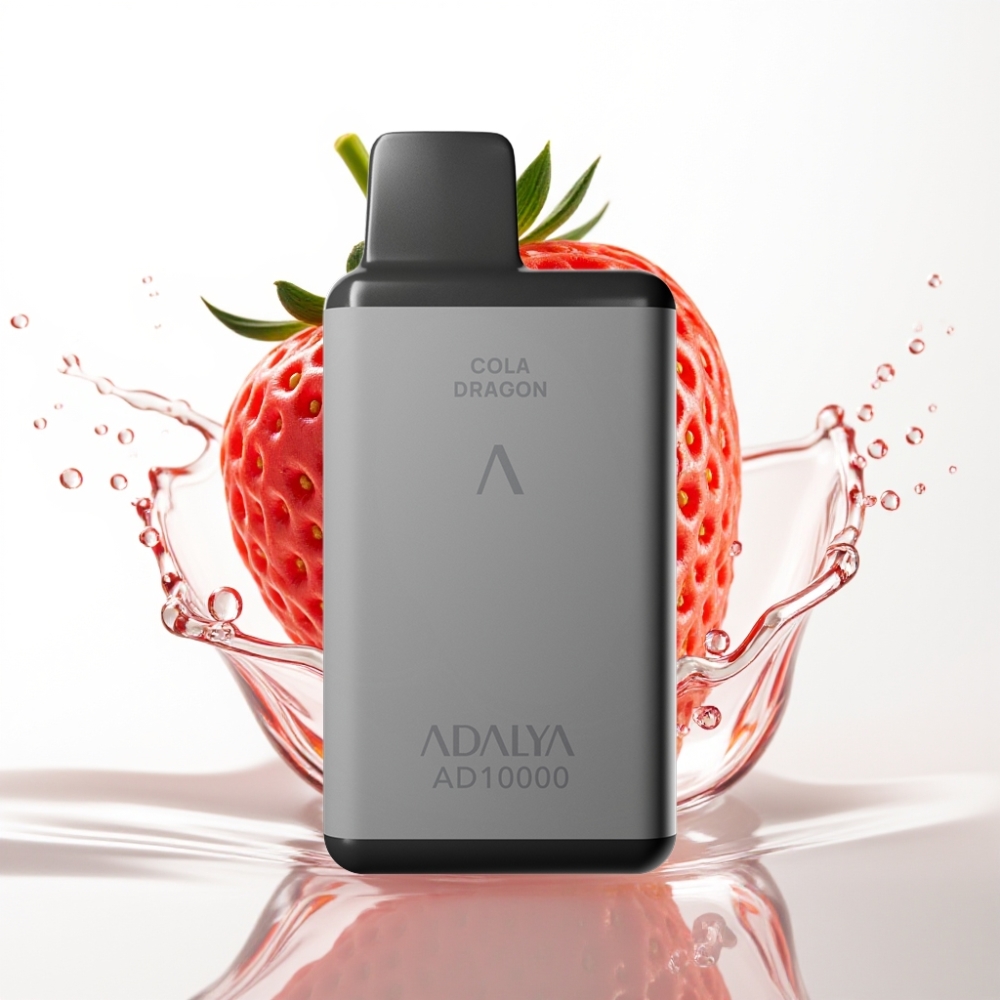 Adalya AD 10000 Pof Dispozabilni Vape Kovinski Siv in Jagodni Pršnek