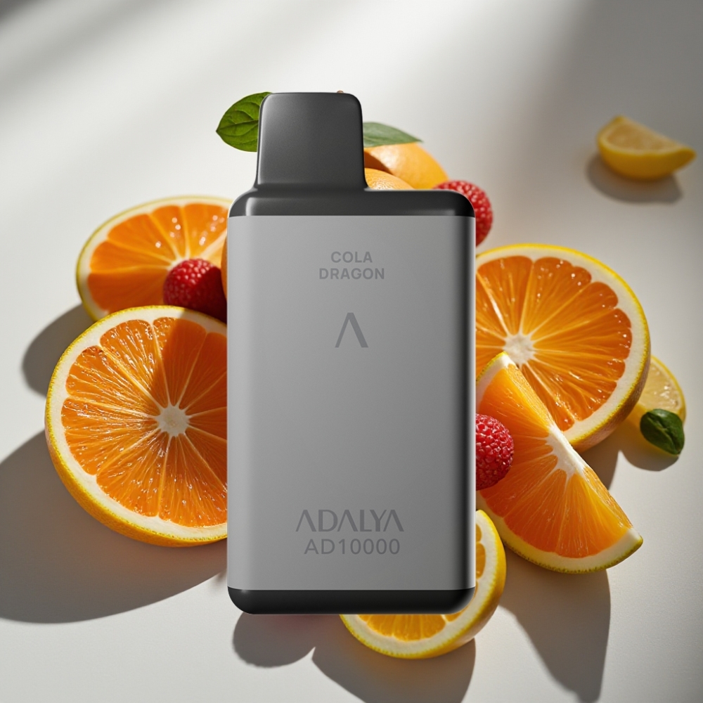 Adalya AD 10000 Puffs Berlin Night Noč v Berlinu Space Gray Peskovana gumijasta barva