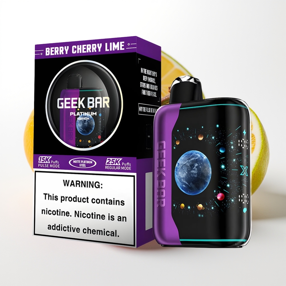 GEEK BAR Platinum 25000 Puffov Jagoda Češnja Limeta