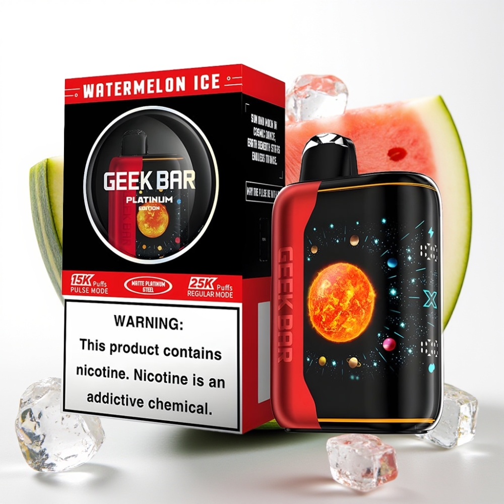 GEEK BAR Platinum Edition 25000 Pufov Dinamični 3D Zaslon Lubenica Led