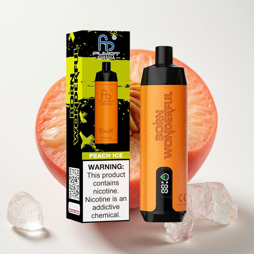 RandM Fumot Shisha 10000 Puffov 0.5% Nikotina Brestič Led