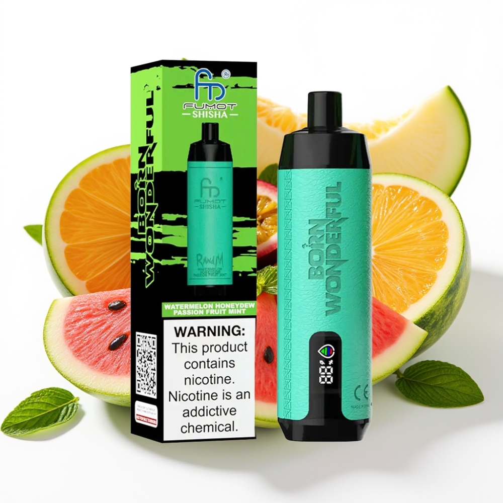 RandM Fumot Shisha 10000 Puffs 18ml Lubenica Medena Pasijonka Meta