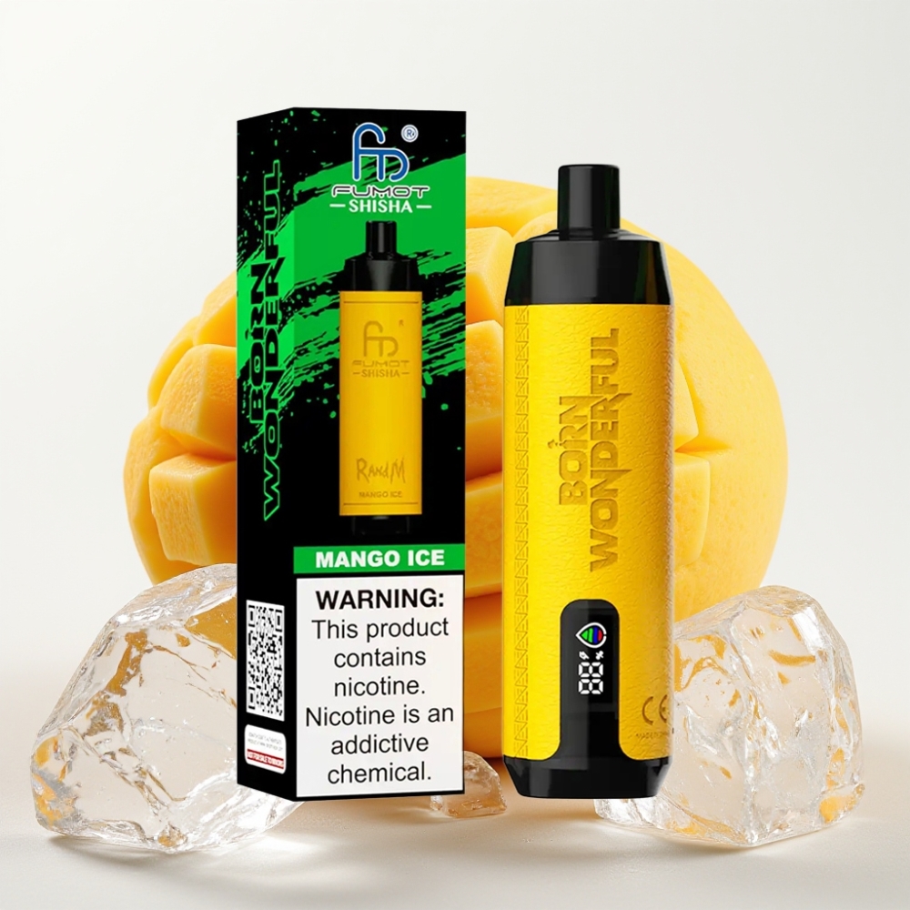 RandM Fumot Shisha 10000 Pufov in Mango Led 18ml