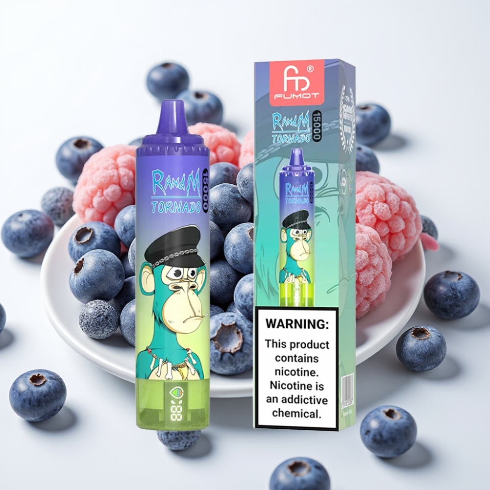 Fumot RandM Tornado 15000 25ml Borovnični Bubble Gum