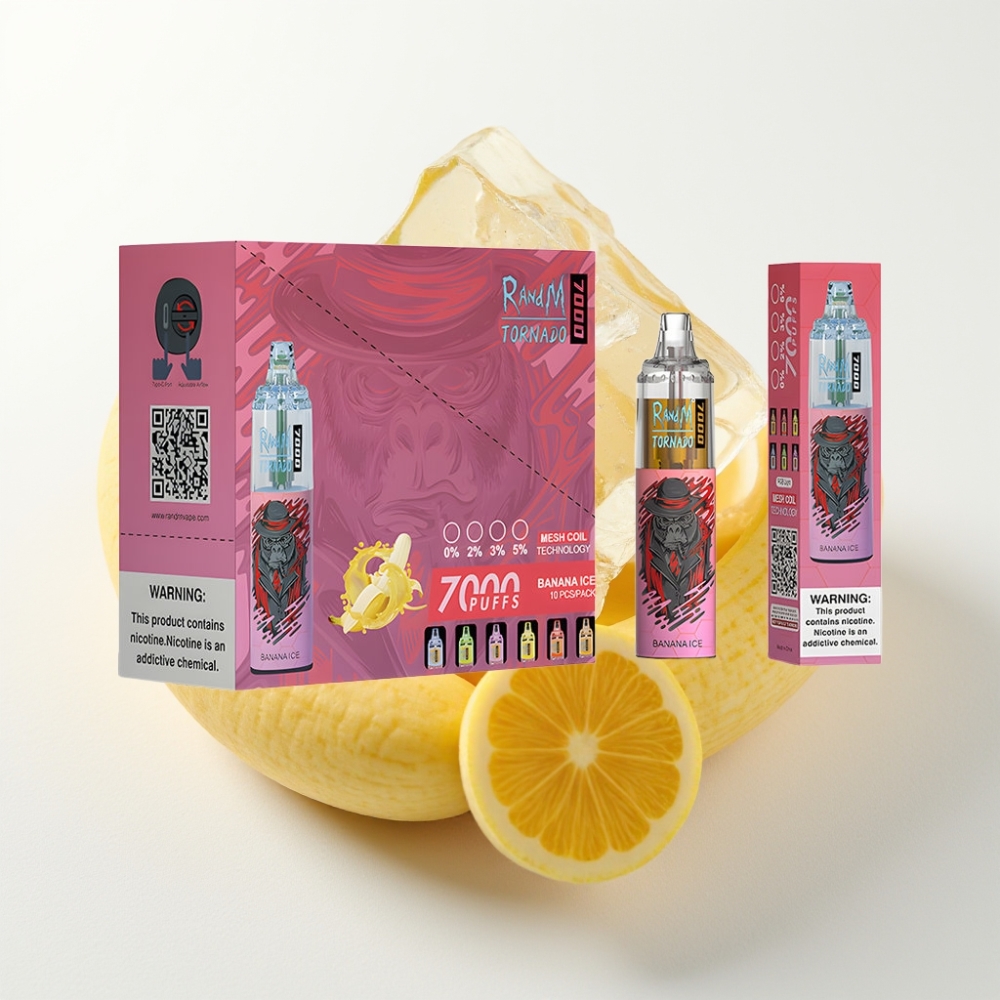 Fumot Tornado 7000 14 ML Bananovo Ledeni Vape za enkratno uporabo