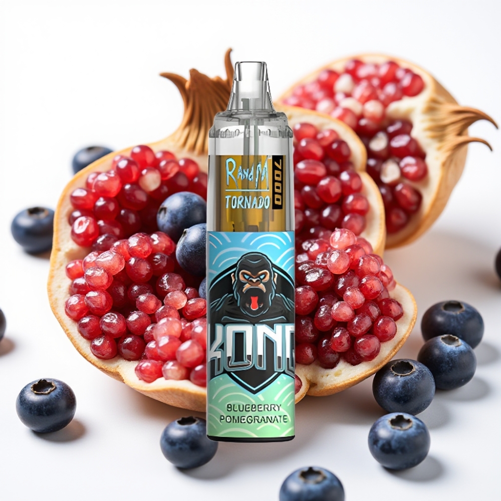 Fumot Tornado 7000 Puffov in 14 ML E-tekočina Vape za enkratno uporabo Borovnica Granatna Jabolka