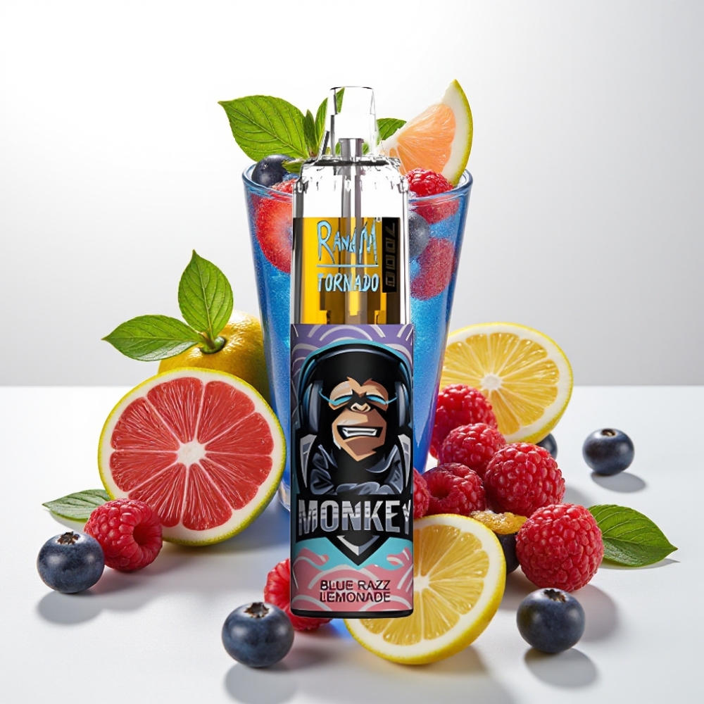 Fumot Tornado 7000 Pufov in 14 ML E-tekočina Blue Razz Limonada