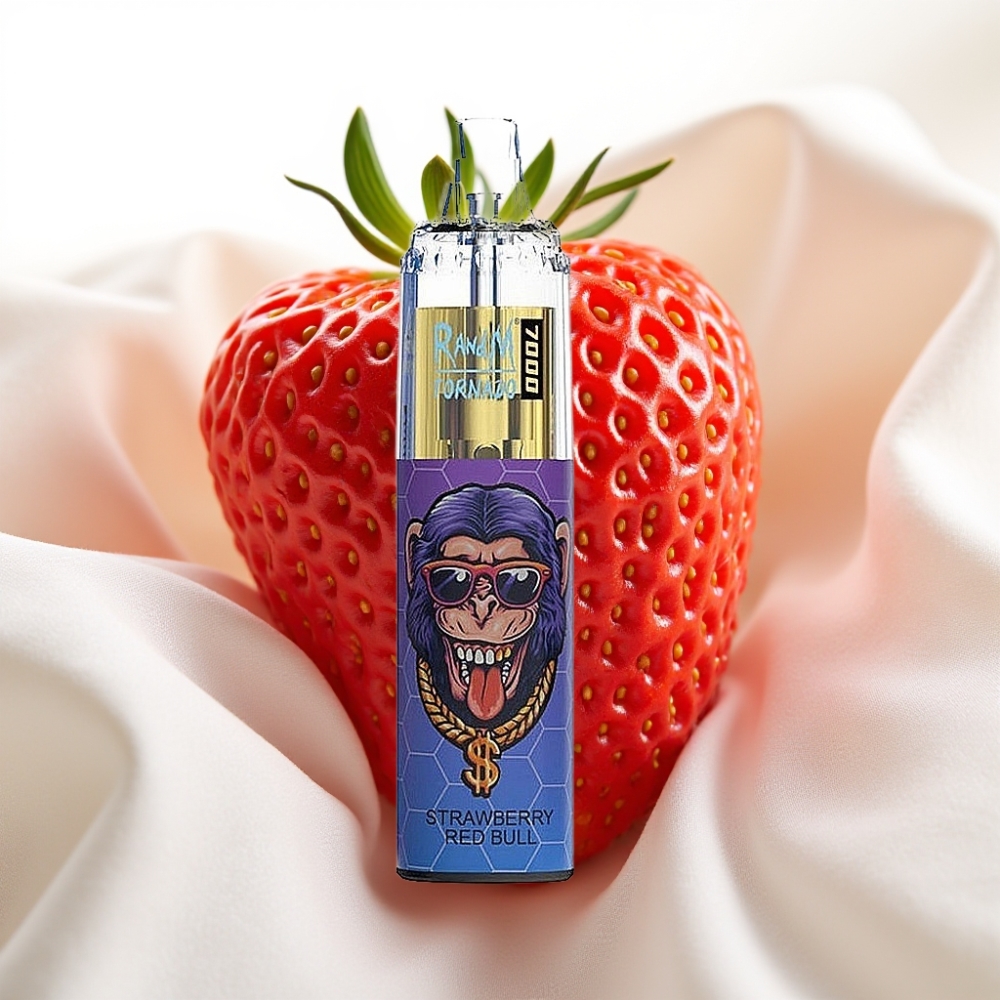 Fumot Tornado 7000 Pufov in 850 MAH Battery Slovenski Vape za enkratno uporabo Jagoda Red Bull
