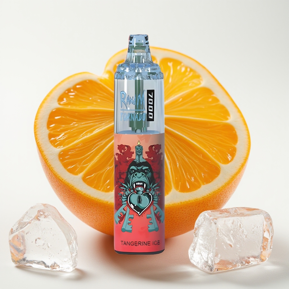 Fumot Tornado 7000 Zgoščena Tuljava in Mandarina Led 14 ML
