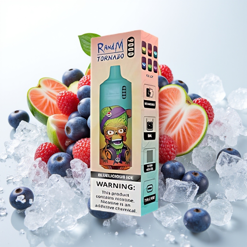 RandM Tornado 9000 Pofov in Modra Ledena Sladost (850 mAh)