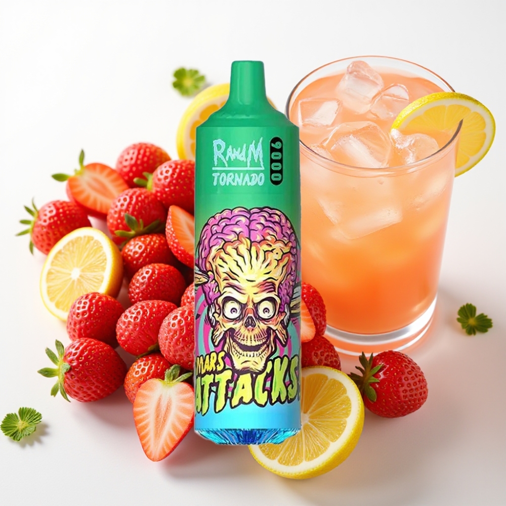 RandM Tornado 9000 Puffov in 18 mL Jagoda Limonada