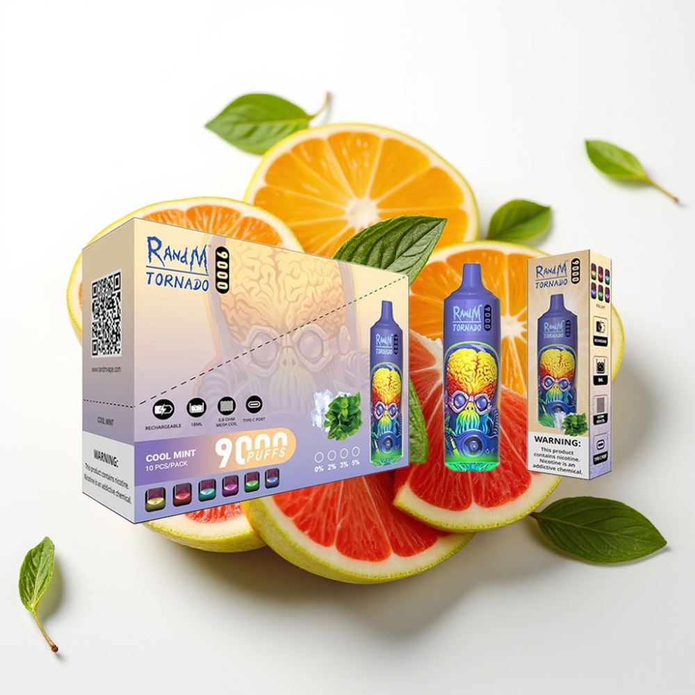 RandM Tornado 9000 Pufov in 18 mL Hladna Meta