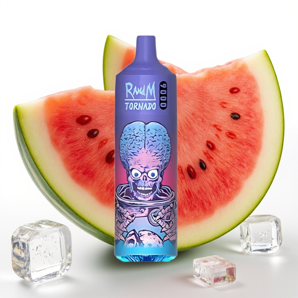 RandM Tornado 9000 Pufov in 18 mL z Okusom Ledenega Watermelon Brazza