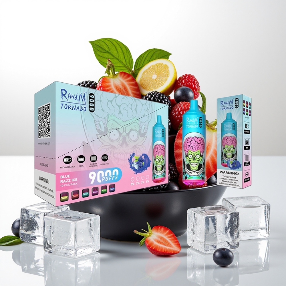RandM Tornado 9000 Pufov in Črni Zmaj Led (850 mAh)