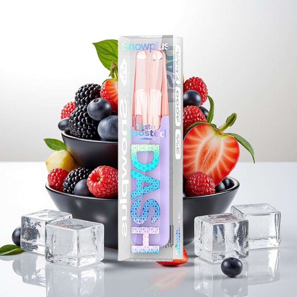 Snowplus Dash 4000 Pufi Črni Zmaj Led 7,5 ml