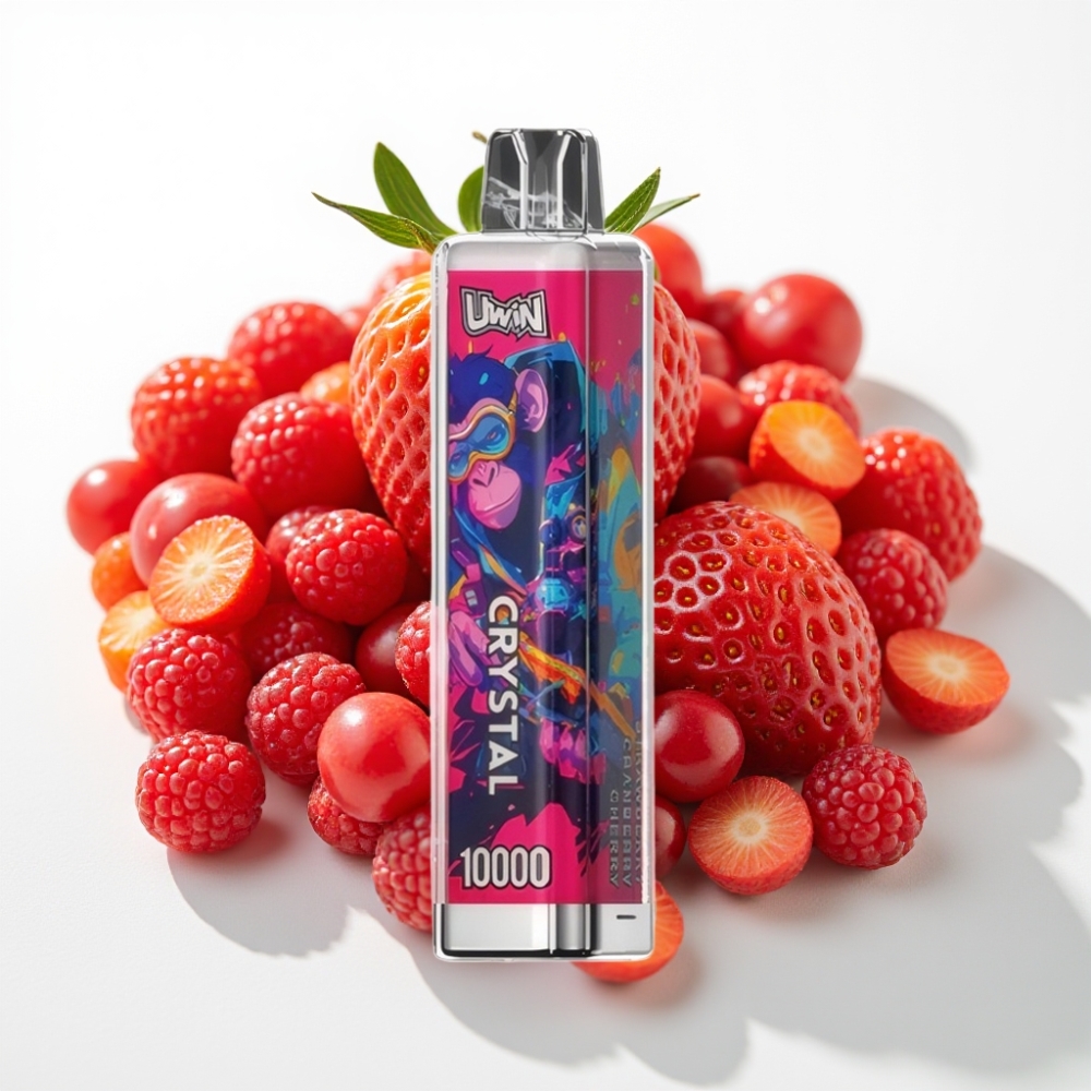 UWIN Crystal 10.000 Puffov 18ml Jagoda Brusnica Češnja