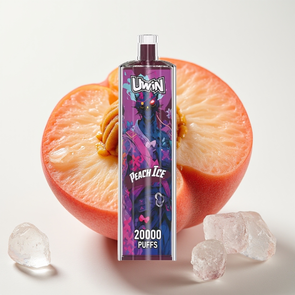 Uwin Shisha Hookah Crystal 20000 Pofov 22ml Ledica Peach Ice