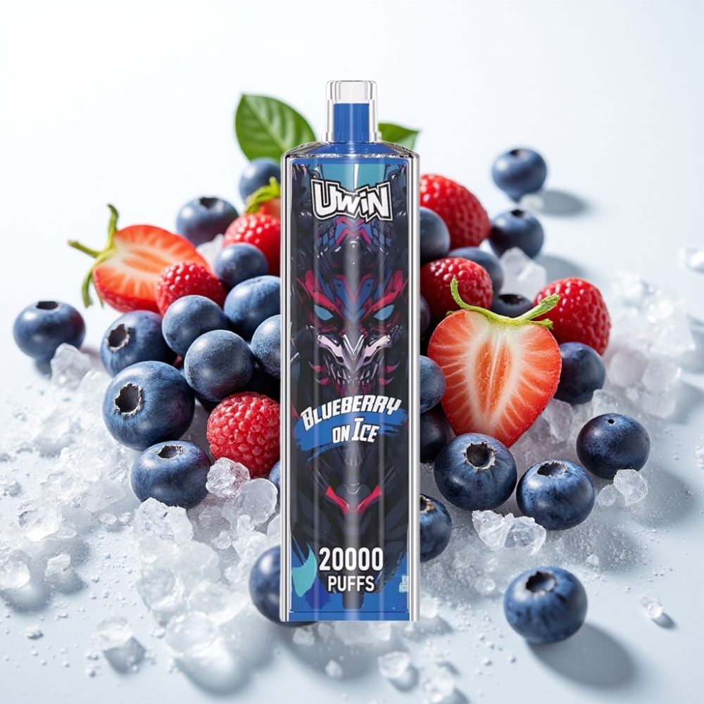 Uwin Shisha Hookah Crystal 20000 Pofov in 22ml Borovnica na ledu