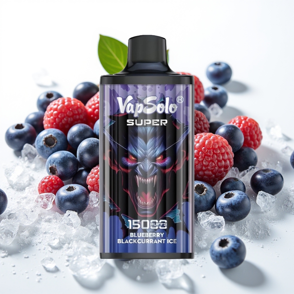 Vapsolo Super 15000 puffs 40ml Borovnica Ribez Led
