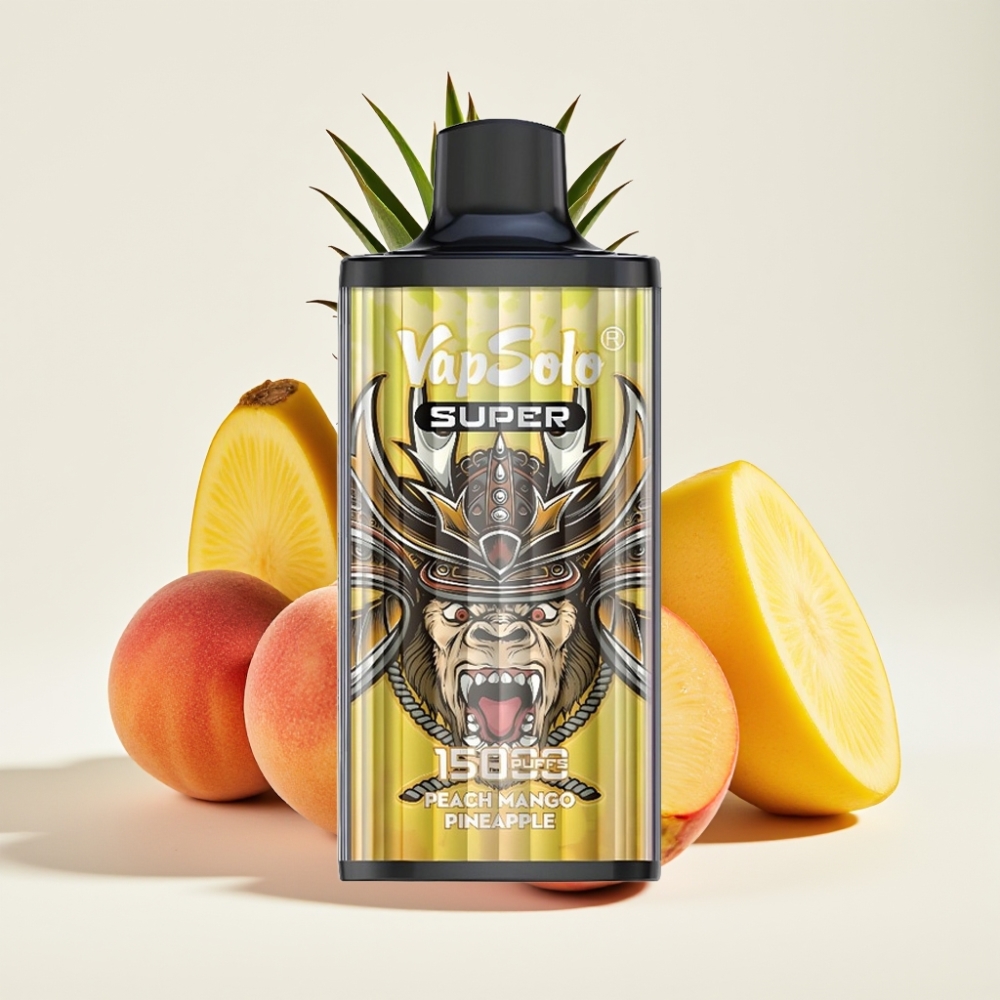 Vapsolo Super 15000 puffs 40ml Peach Mango Pineapple (Breskvovo-Mangova-Ananasova)
