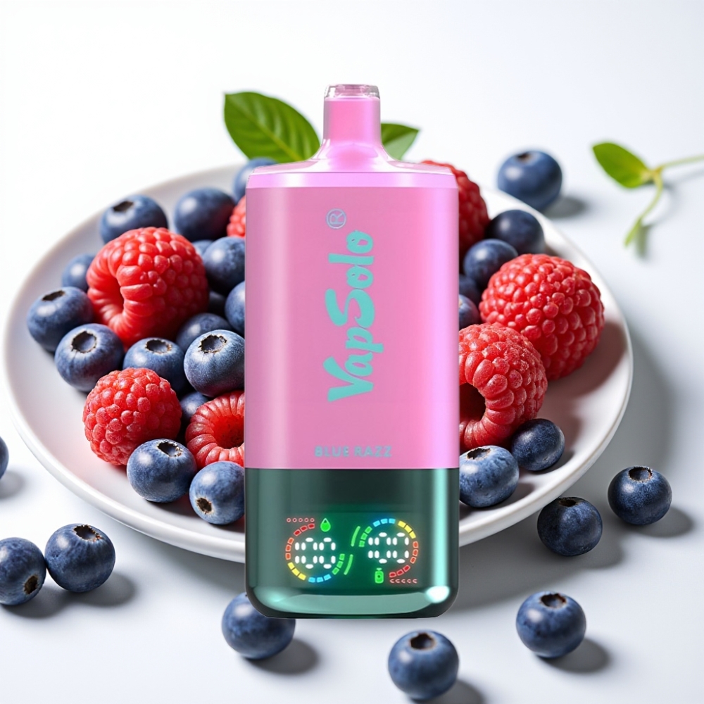 VapSolo Triple 30000 Pofov Modra Malina 40ml