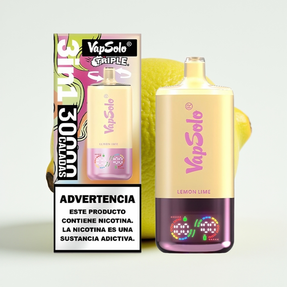 VapSolo Triple 30000 Pufov Limeta in Limona Tip-C