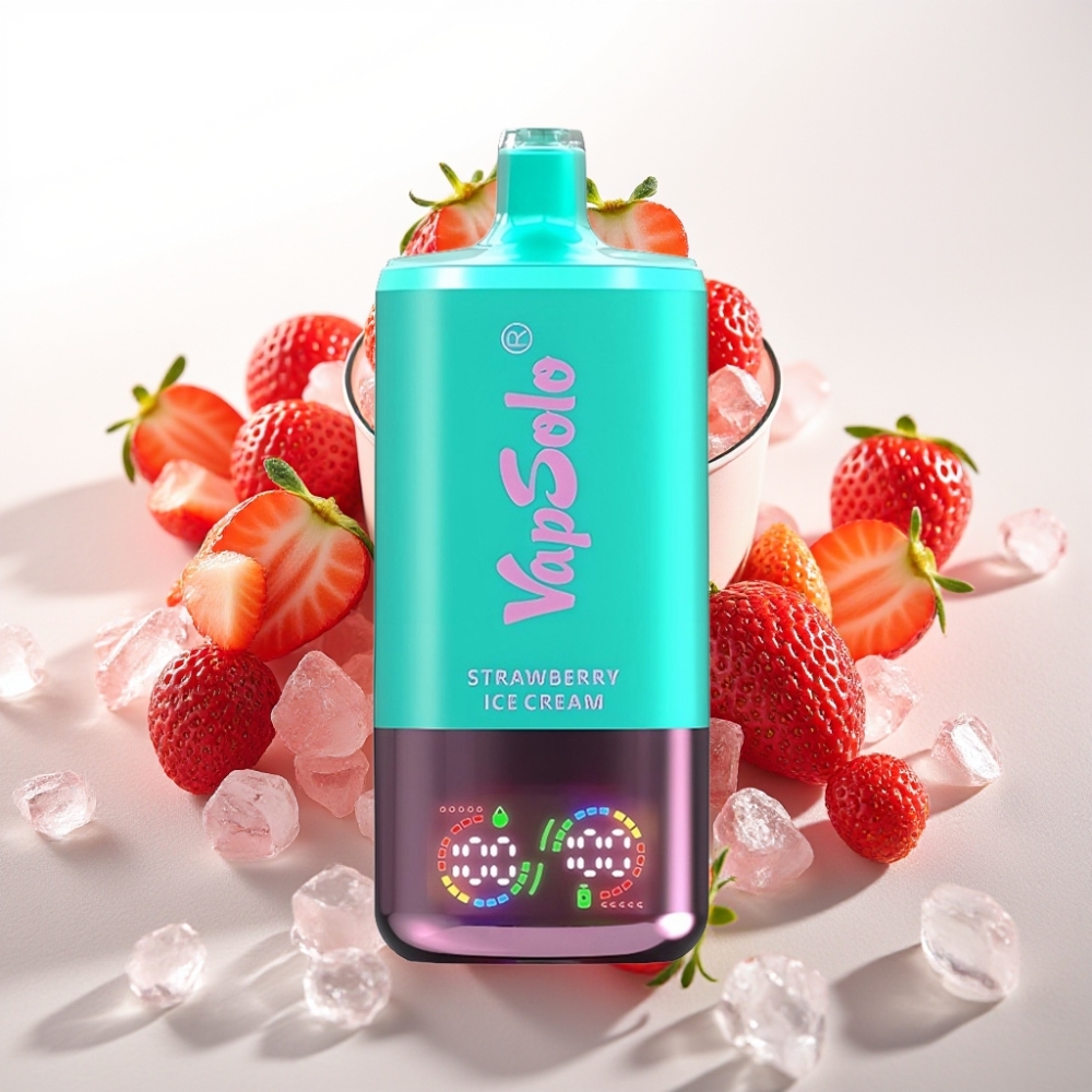 VapSolo Triple 40ml 3 rezervoarji Jagodna Sladoledna Krema