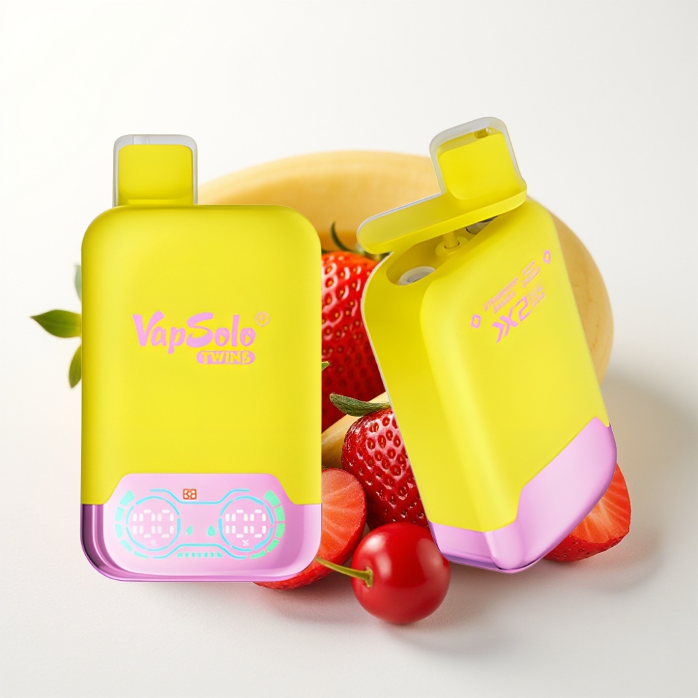 Vapsolo Twins 20000 Puffov 40 ml Jagoda Banana & Gazirana Češnja