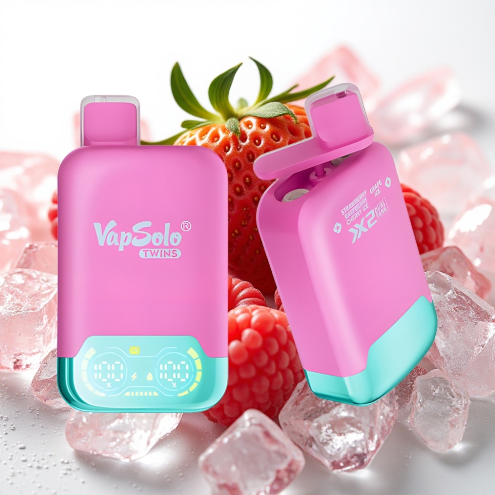 Vapsolo Twins 20000 Puffov 40 ml Jagoda Malina Češnja Led & Grozdje Led