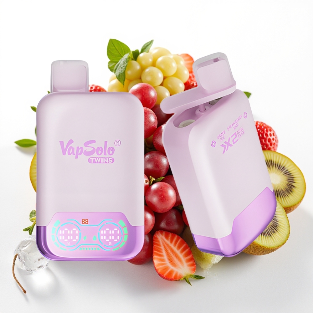 Vapsolo Twins 20000 Puffs 40 ml Grozdni Led & Jagodni Kivi