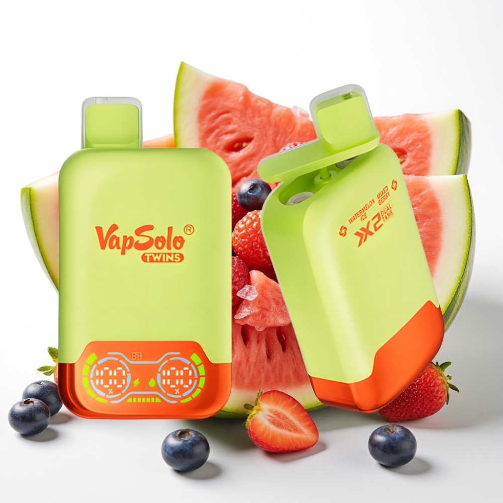 Vapsolo Twins 20000 Puffs 40 ml Lubenika Led & Mešane Jagode