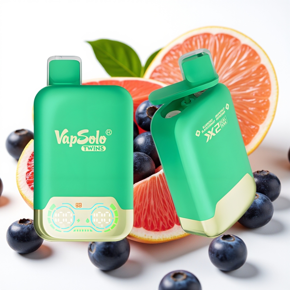 Vapsolo Twins 40 ml & Type-C Borovnica Ribez in Grenivka Osvežitev