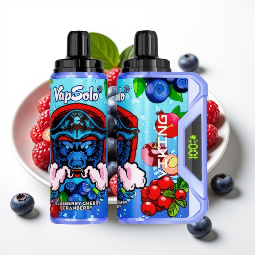 VapSolo VIKING 12000 Puffs 22ml Borovnica Češnja Brusnica