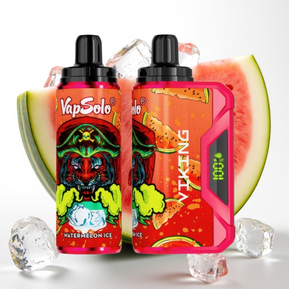 VapSolo VIKING 12000 Pufov 22ml Lubenica Led